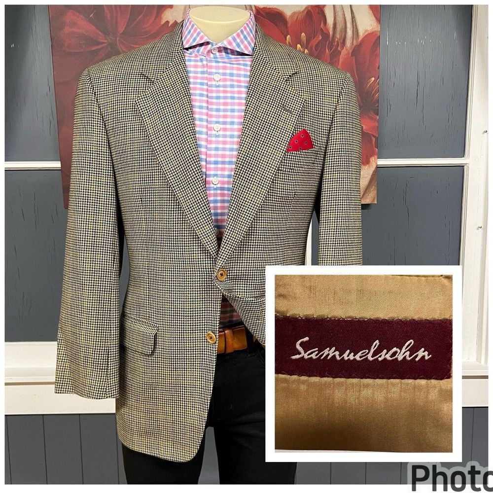 Vintage Samuelsohn 👉Altered👈 Sport‎ Coat Blazer Jacket Mens 41R Wool